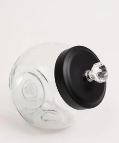 Inspire Me! Home Decor KITCHEN Glass Canister With Diamond Knob (3 Sizes)