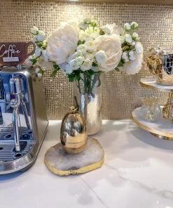 Inspire Me! Home Decor Gold Egg Shaped Utensil Holder (2 Styles)