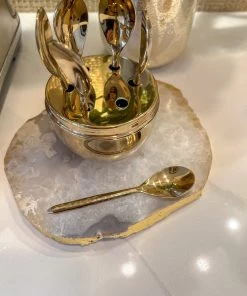 Inspire Me! Home Decor Gold Egg Shaped Utensil Holder (2 Styles)