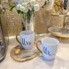 Inspire Me! Home Decor Mr. & Mrs. Mug Set (Set Of 2) Gold