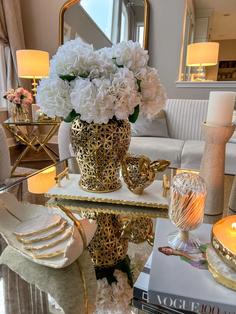 Inspire Me! Home Decor 23.5" Real Touch White Hydrangea