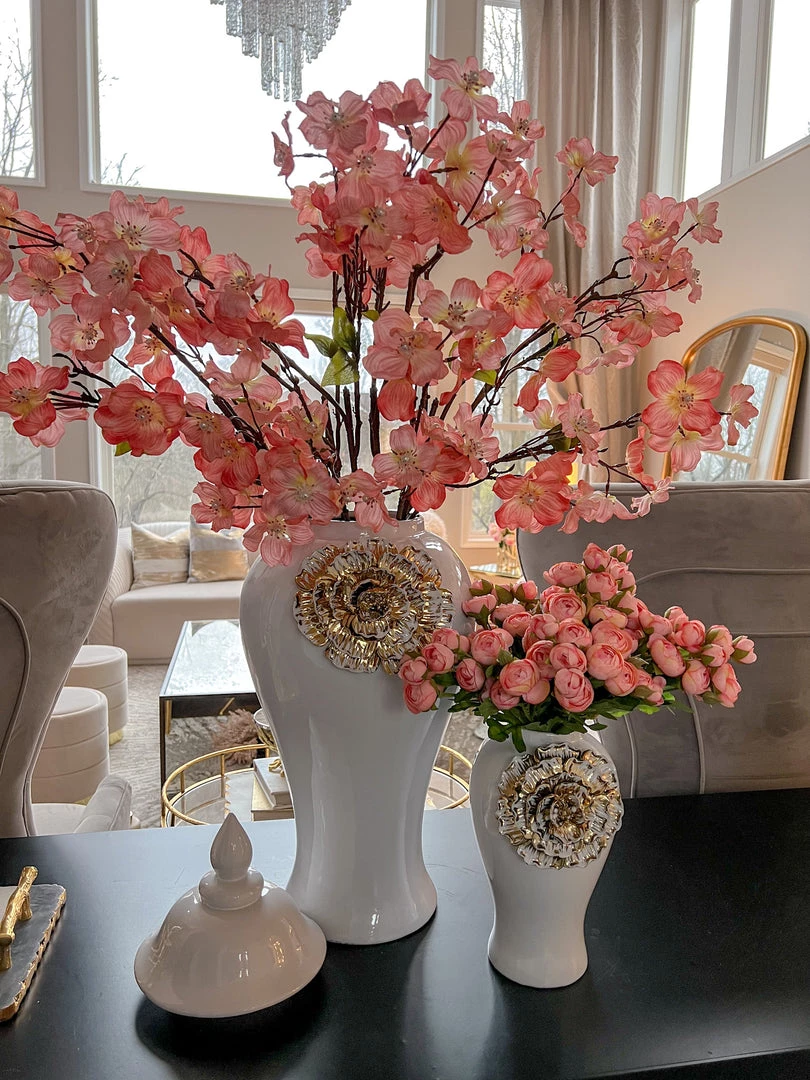 Inspire Me! Home Decor Floral Stems 36" Two Tone Cherry Blossom Stem With Pearls