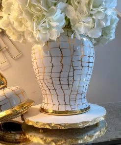 Inspire Me! Home Decor Marble Trivet With Gold Edges