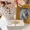 Inspire Me! Home Decor Marble Decorative Box With Gold Agate Handle