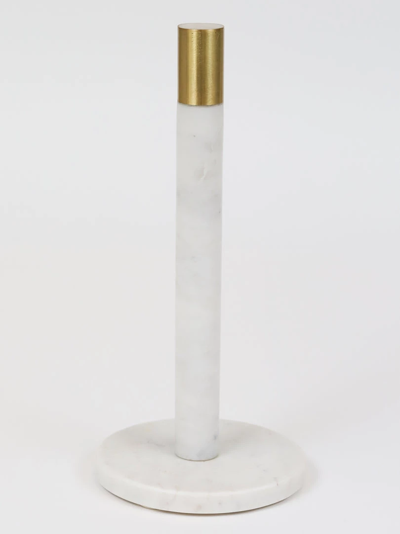 Inspire Me! Home Decor Paper Towel & Napkin Holders Marble And Brass Paper Towel Holder