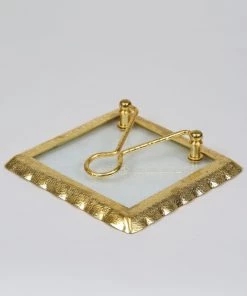 Inspire Me! Home Decor Glass And Gold Napkin Holder