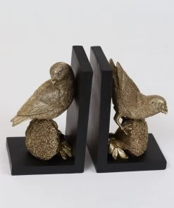 Inspire Me! Home Decor Gold Bird Resin Bookends