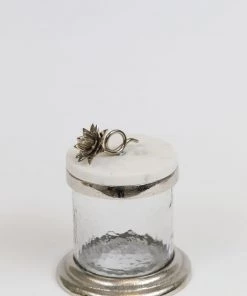 Inspire Me! Home Decor Gold Or Silver Canisters With Floral Lotus Lid (2 Colors)