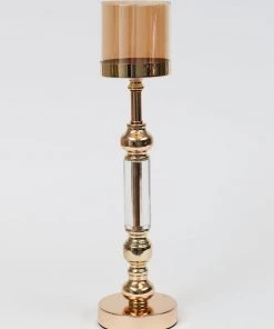 Inspire Me! Home Decor Classic Elegant Hurricane Candle Sticks (Set Of 3)