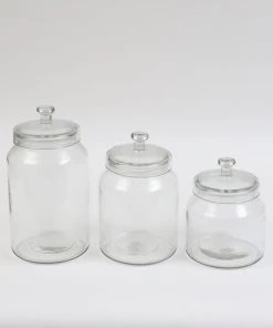 Inspire Me! Home Decor Oversized Glass Jars (3 Sizes)