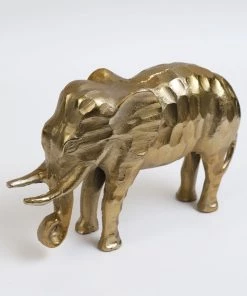 Inspire Me! Home Decor Gold Textured Metal Elephant Decor
