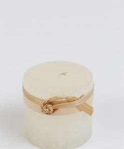 Inspire Me! Home Decor Cream Textured Pillar Candle (2 Sizes)