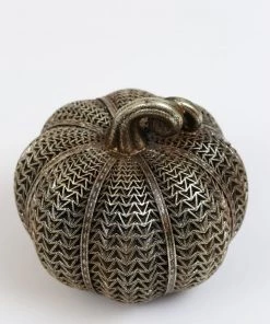 Inspire Me! Home Decor Antique Gold Resin Pumpkin (3 Styles)