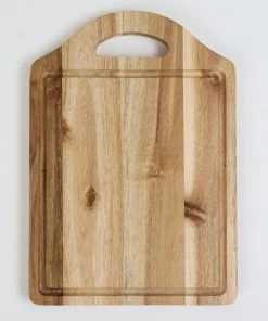 Inspire Me! Home Decor Wood Cutting Board With Handle And Groove