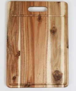Inspire Me! Home Decor KITCHEN Large Wood Cutting Board With Handle And Groove
