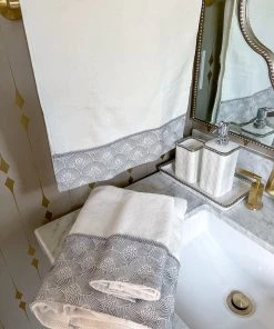 Inspire Me! Home Decor Decorative Shell Towel (2 Colors, 3 Styles)