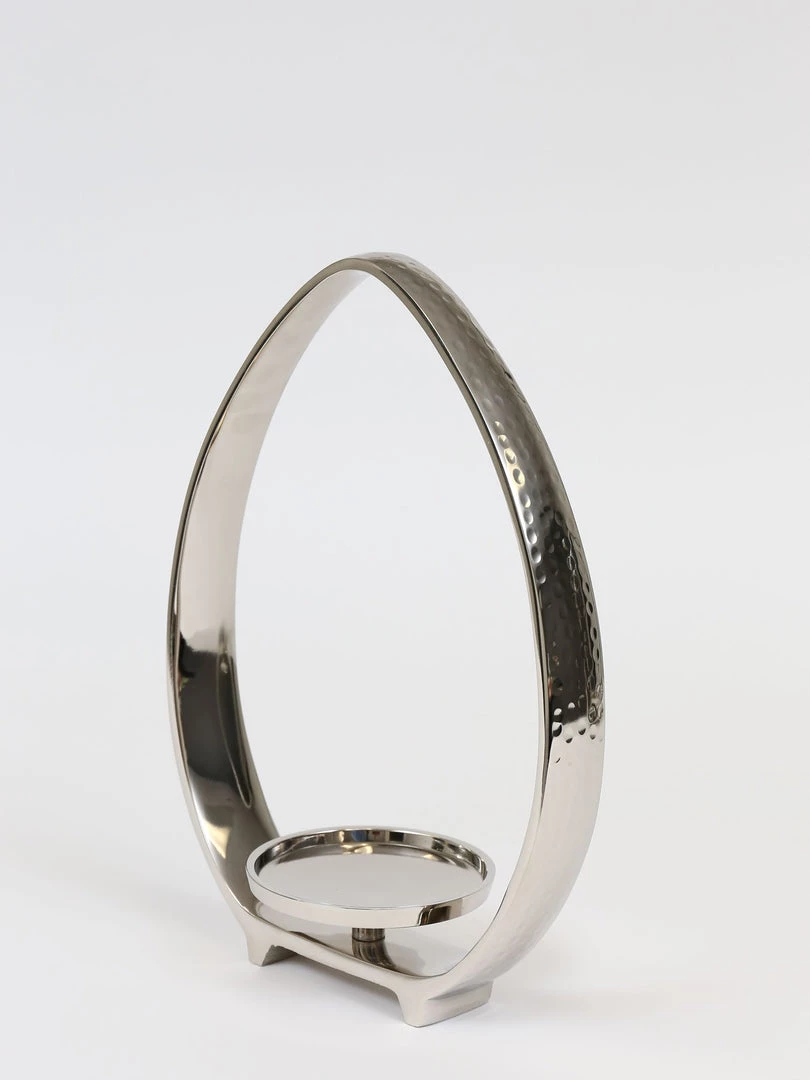 Inspire Me! Home Decor Silver Teardrop Candle Holders (2 Sizes)