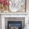 Inspire Me! Home Decor WALL ART & MIRRORS Gold Detailed Floral Wall Art Painting