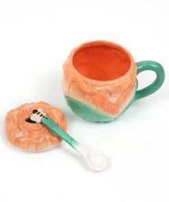 Inspire Me! Home Decor KITCHEN Rose Shape With Mug With Lid And Spoon