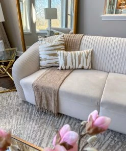 Inspire Me! Home Decor Beige Chenile Throw PILLOWS, RUGS, & THROWS