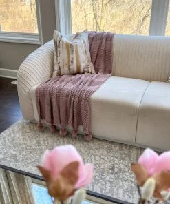 Inspire Me! Home Decor Knit Pom Pom Throw (2 Colors)