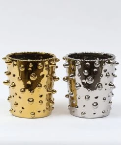 Inspire Me! Home Decor Studded Vase (2 Colors) Gold