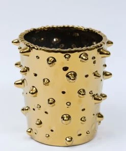 Inspire Me! Home Decor Studded Vase (2 Colors) Gold