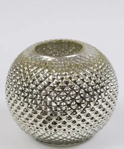 Inspire Me! Home Decor Champagne Studded Glass Vase