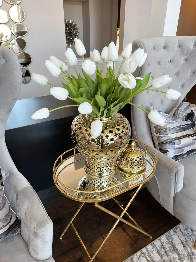 Inspire Me! Home Decor Floral Stems 27" White Real Touch Tulip Stem