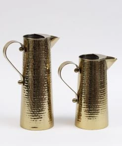 Inspire Me! Home Decor Gold Hammered Texture Pitcher (2 Sizes)