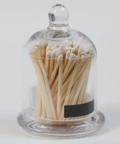 Inspire Me! Home Decor Glass Cloche With White Tip Matches