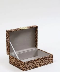 Inspire Me! Home Decor Leopard Print Boxes With Gold Medallion (Set Of 2)