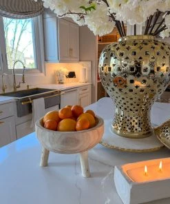 Inspire Me! Home Decor 11" Wood Bowl With Legs