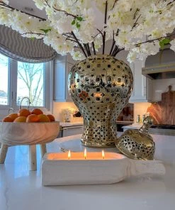 Inspire Me! Home Decor 16" Wood Candle