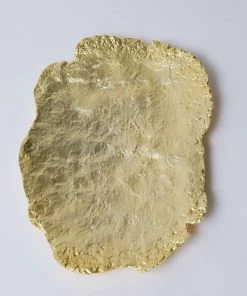 Inspire Me! Home Decor Metal Textured Edge Tray (2 Colors) Gold