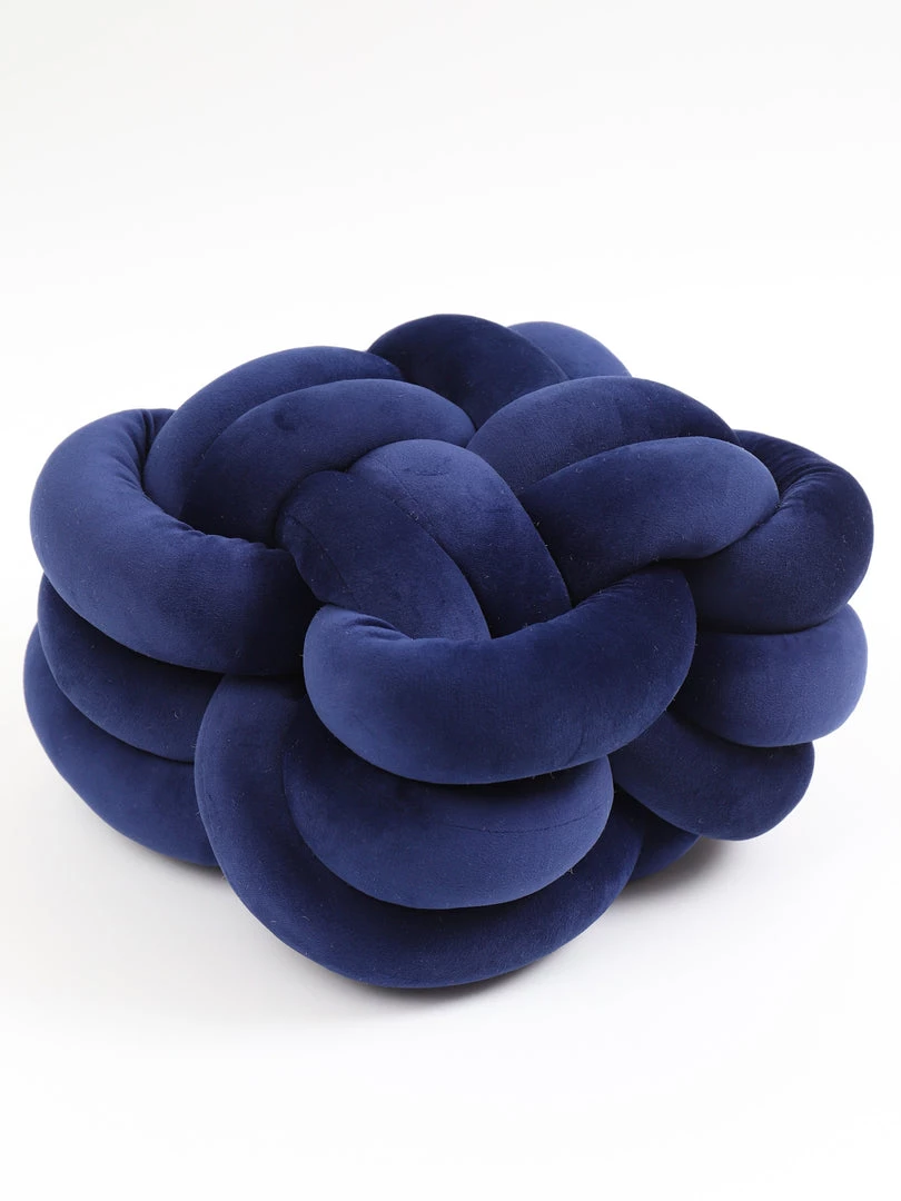 Inspire Me! Home Decor Royal Blue Velvet Knot Pillow