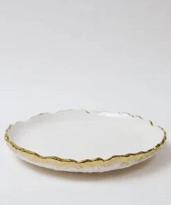 Inspire Me! Home Decor White And Gold Ombre Dinner Set