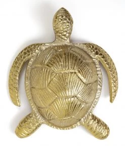 Inspire Me! Home Decor Metal Gold Turtle