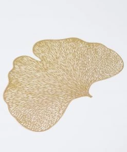 Inspire Me! Home Decor Gold Ginko Leaf Tablemat