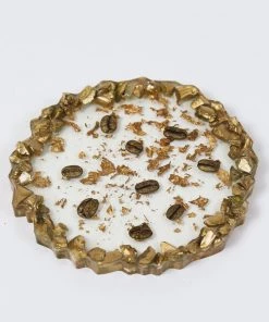 Inspire Me! Home Decor Stone Resin Coffee Bean Coaster (2 Colors)