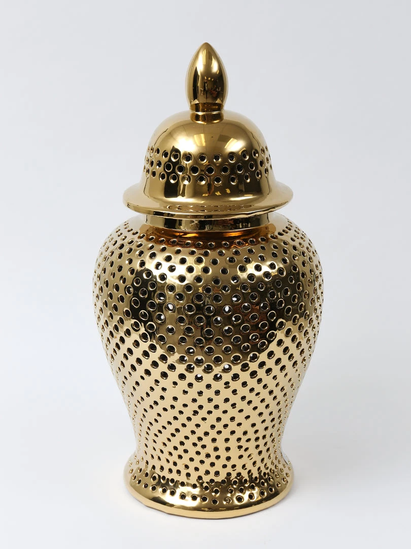 Inspire Me! Home Decor Oversized Gold Ginger Jar With Lid