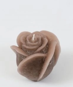 Inspire Me! Home Decor Beige Opaque Rose Candle (3 Sizes)