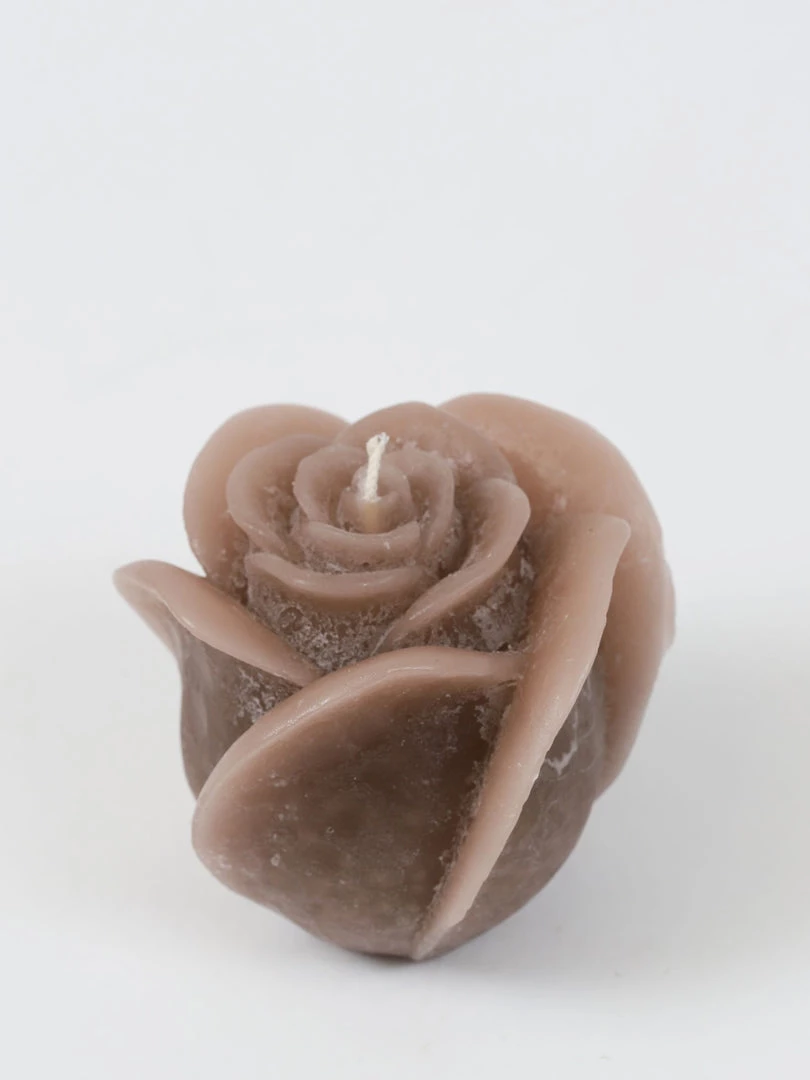 Inspire Me! Home Decor Beige Opaque Rose Candle (3 Sizes)