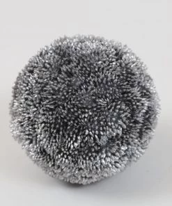 Inspire Me! Home Decor Silver Metallic Floral Orb