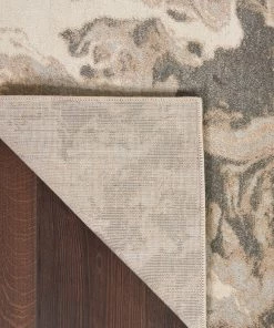 Nourison Elegance Area Rug- Grey/Charcoal/beige (5 Sizes) PILLOWS, RUGS, & THROWS