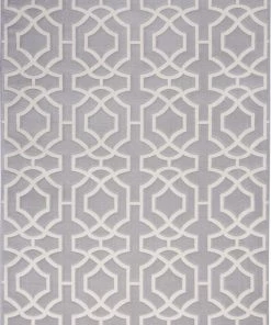 Nourison Joli Area Rug - Grey/White (3 Sizes) PILLOWS, RUGS, & THROWS