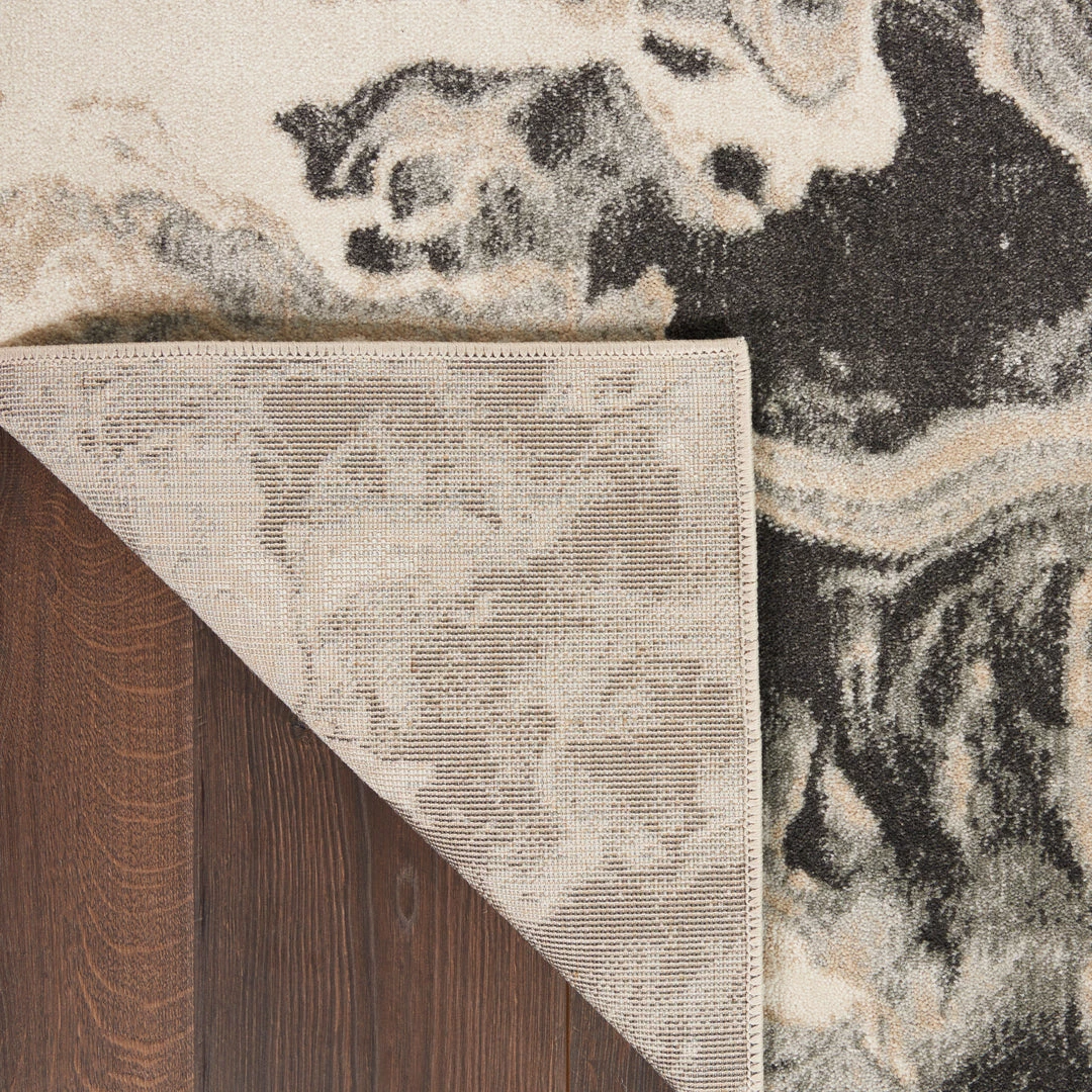 Nourison PILLOWS, RUGS, & THROWS Elegance Area Rug - Charcoal/Grey/Beige (10 Sizes)