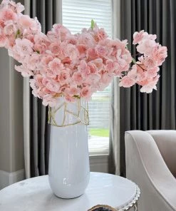 Inspire Me! Home Decor White Glass Vase With Mesh Design (2 Styles)