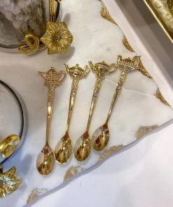 Inspire Me! Home Decor Gold Teapot Spoons (Set Of 4)