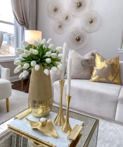 Inspire Me! Home Decor Geometric Candlesticks (2 Sizes And 2 Colors)